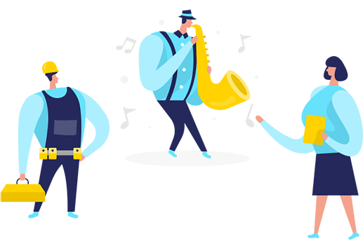 様々な職業のイメージイラスト